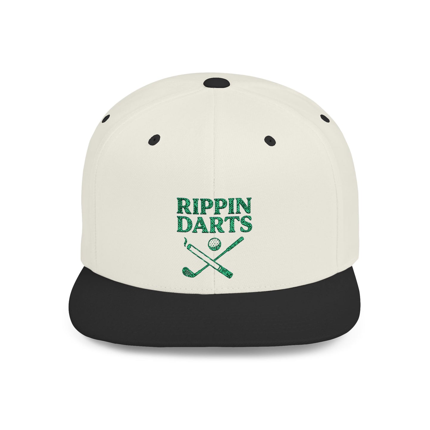 Rippin Darts Flat Bill Snapback Hat | Fun Golf Cap, Perfect Gift for Dart Lovers, Adjustable Baseball Hat for Casual Wear