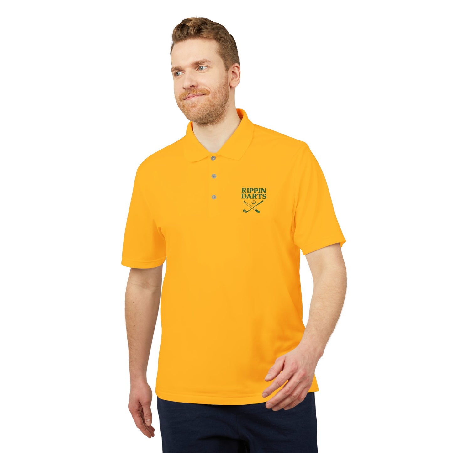 Unisex Performance Polo Shirt - Perfect for Golfing, Casual Wear, Sports Events, Gifts, Outdoor Activities - RIPPIN DARTS Design