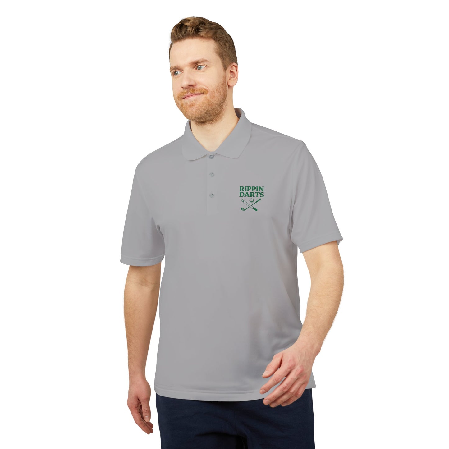 Unisex Performance Polo Shirt - Perfect for Golfing, Casual Wear, Sports Events, Gifts, Outdoor Activities - RIPPIN DARTS Design