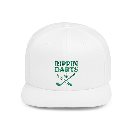 Rippin Darts Flat Bill Snapback Hat | Fun Golf Cap, Perfect Gift for Dart Lovers, Adjustable Baseball Hat for Casual Wear