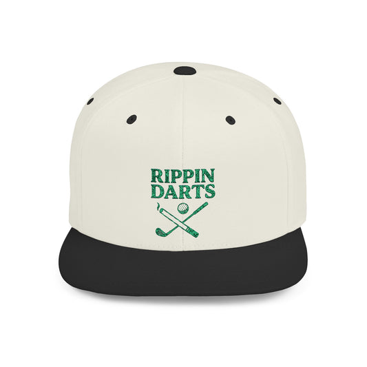 Rippin Darts Flat Bill Snapback Hat | Fun Golf Cap, Perfect Gift for Dart Lovers, Adjustable Baseball Hat for Casual Wear