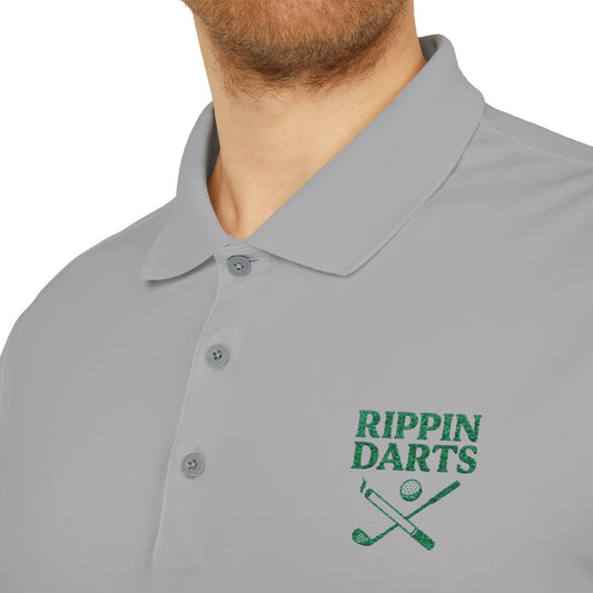 Unisex Performance Polo Shirt - Perfect for Golfing, Casual Wear, Sports Events, Gifts, Outdoor Activities - RIPPIN DARTS Design